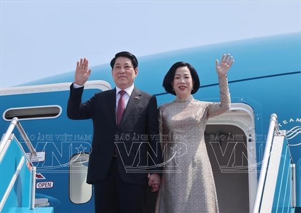 Le président Luong Cuong entame des visites dÉtat en Égypte et en Angola