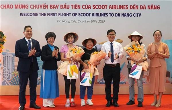 Scoot Airlines effectue son premier vol de Singapour à Da Nang