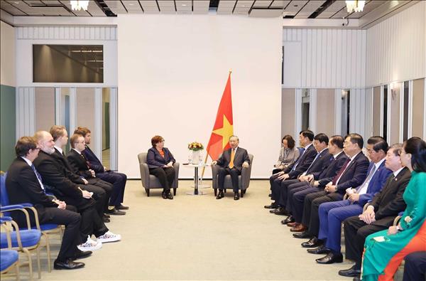 Tổng Bí thư Tô Lâm tiếp Chủ tịch Đảng Cộng sản Phần Lan Tiina Sandberg