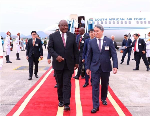 Tổng thống Nam Phi Matamela Cyril Ramaphosa bắt đầu thăm cấp Nhà nước đến Việt Nam