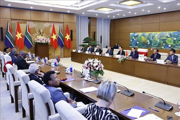 Chủ tịch Quốc hội Trần Thanh Mẫn hội kiến Tổng thống Nam Phi