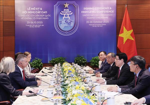Chủ tịch nước Lương Cường tiếp đồng Bộ trưởng về Ngoại giao và Thương mại Australia