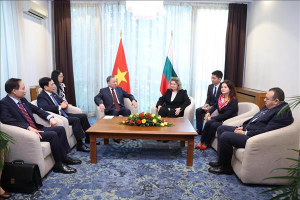 Tổng Bí thư Tô Lâm hội kiến Chủ tịch Quốc hội Bulgaria Natalia Kiselova