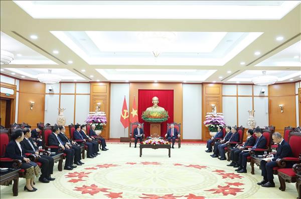 Tổng Bí thư Tô Lâm tiếp Đoàn đại biểu Đảng Nhân dân Cách mạng Lào sang thăm và dự Hội thảo Lý luận lần thứ XII