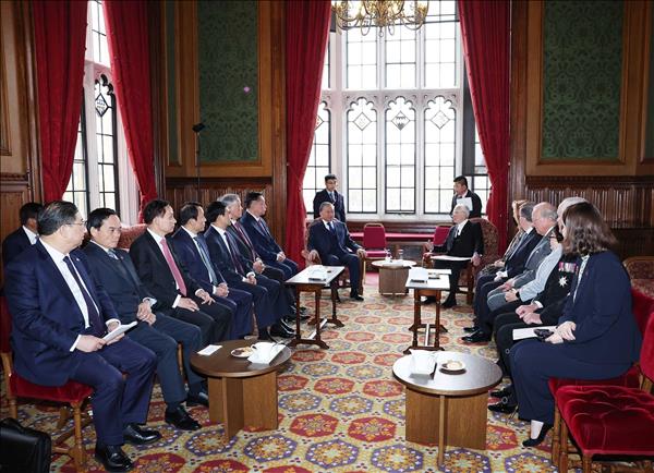 Tổng Bí thư Tô Lâm hội kiến Chủ tịch Thượng viện Anh John Mcfall