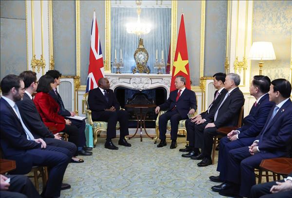 Tổng Bí thư Tô Lâm gặp Phó Thủ tướng Anh David Lammy