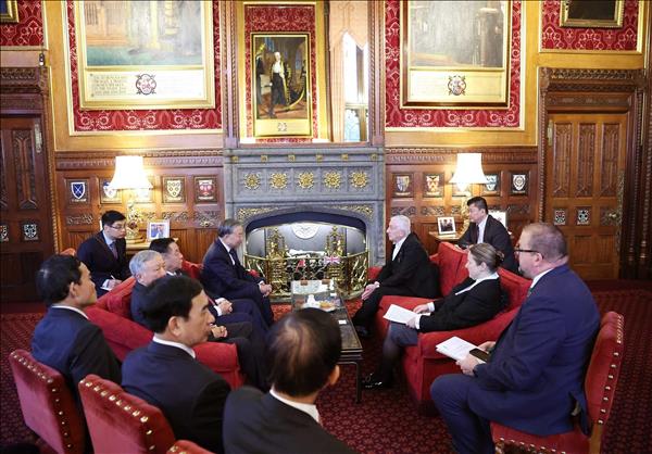 Tổng Bí thư Tô Lâm hội kiến Chủ tịch Hạ viện Anh Lindsay Hoyle