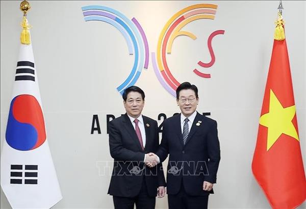 Vietnamese State leader holds talks with Korean President in Gyeongju city