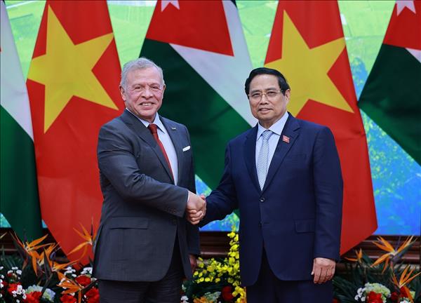 Thủ tướng Chính phủ Phạm Minh Chính hội kiến Quốc vương Jordan Abdullah II Ibn Al-Hussein