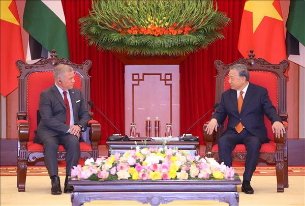 Tổng Bí thư Tô Lâm hội kiến Quốc vương Jordan Abdullah II Ibn Al-Hussein