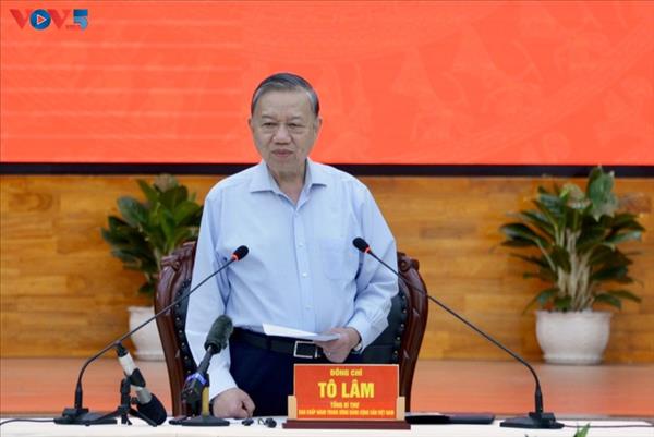 លោកអគ្គលេខាបក្ស តូ ឡឹម៖ អានយ៉ាងត្រូវតែខិតខំក្លាយជាខេត្តរីកចម្រើនគួរសមរបស់ប្រទេសជាតិ និងជាមជ្ឈមណ្ឌលសេដ្ឋកិច្ចសមុទ្រជាតិ