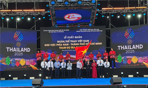 Cérémonie de départ de la délégation sportive du Sud du Vietnam pour les SEA Games 33