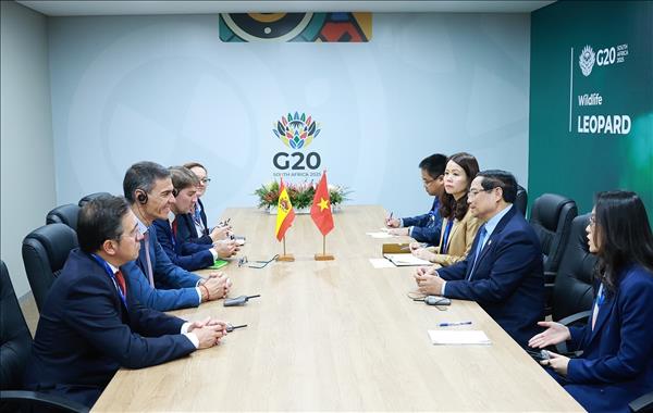 Thủ tướng Phạm Minh Chính gặp song phương lãnh đạo Hàn Quốc, Ấn Độ, Tây Ban Nha