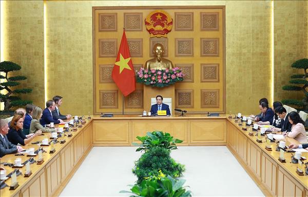 Thủ tướng Phạm Minh Chính tiếp Hội đồng Kinh doanh châu Âu - ASEAN và Hiệp hội Doanh nghiệp châu Âu tại Việt Nam