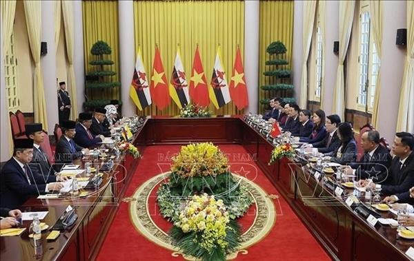 越南国家主席梁强与文莱苏丹一致同意提升全面伙伴关系水平