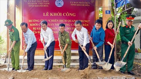 ខេត្ត Khanh Hoa ចាប់ផ្តើមសាងសង់ផ្ទះដែលរងការបំផ្លាញទាំងស្រុងដោយគ្រោះ​មហន្តរាយធម្មជាតិ