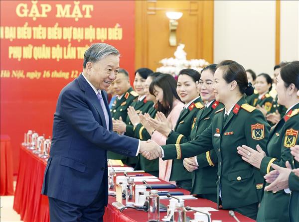 Tổng Bí thư Tô Lâm: Phấn đấu mỗi cá nhân Phụ nữ Quân đội là một gương sáng, mỗi gia đình là một điểm sáng
