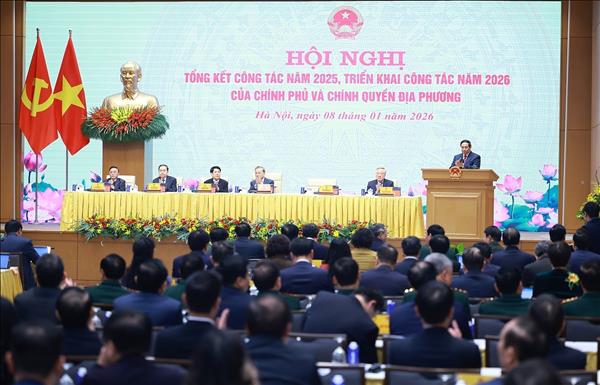 Khai mạc hội nghị tổng kết năm 2025, triển khai nhiệm vụ năm 2026 của Chính phủ với chính quyền địa phương