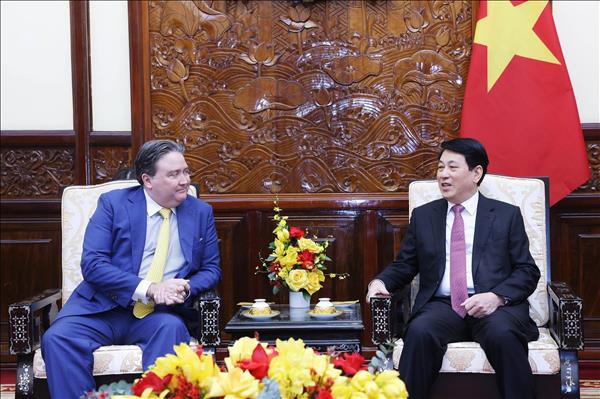 Chủ tịch nước Lương Cường tiếp Đại sứ Hoa Kỳ tại Việt Nam đến chào từ biệt