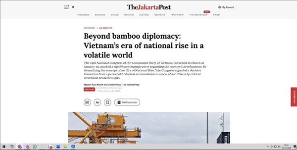 Đại hội XIV của Đảng: Kỷ nguyên vươn mình của Việt Nam trong một thế giới biến động