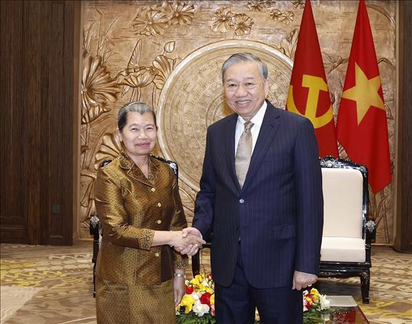 Party chief hosts Vice President of Cambodian Peoples Party
