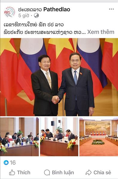 Vun đắp và phát triển hơn nữa quan hệ đặc biệt Việt Nam-Lào