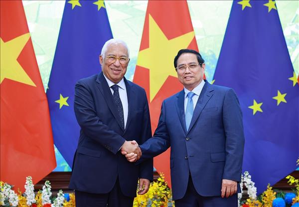 Thủ tướng Phạm Minh Chính hội kiến Chủ tịch Hội đồng châu Âu António Costa