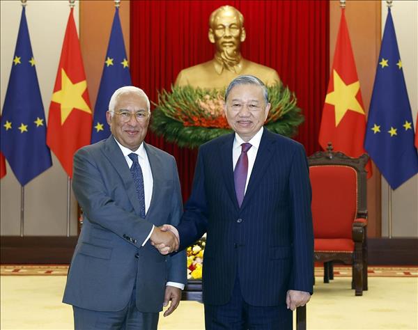 Tổng Bí thư Tô Lâm tiếp Chủ tịch Hội đồng châu Âu António Costa