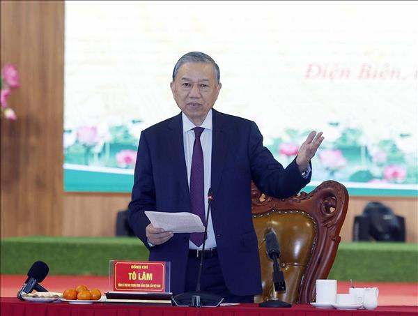 Tổng Bí thư Tô Lâm: Tiếp tục đoàn kết, quyết tâm hành động, xây dựng Điện Biên phát triển nhanh, bền vững hơn