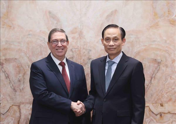 Ủy viên Bộ Chính trị, Bộ trưởng Ngoại giao Lê Hoài Trung hội đàm với Đặc phái viên Đảng, Nhà nước Cuba, Ủy viên Bộ Chính trị, Bộ trưởng Ngoại giao Cuba Bruno Rodríguez Parrilla