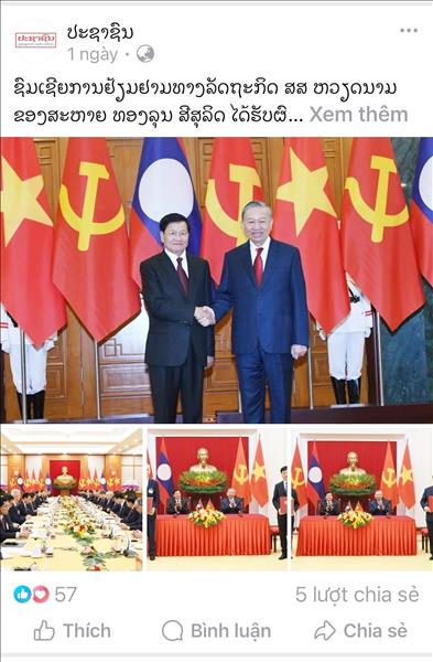 Gắn kết chiến lược về chính trị là trụ cột, định hướng tổng thể quan hệ Việt Nam - Lào