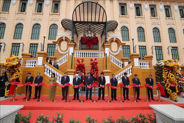 Party, State leaders attend inauguration of upgraded Presidential Office headquarters