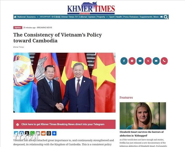 Medios de comunicación camboyanos destacan la coherencia de política exterior de Vietnam