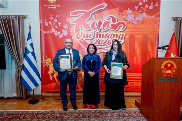 Xuân Bính Ngọ 2026: Thắt chặt tình đoàn kết cộng đồng và tình hữu nghị Việt Nam - Hy Lạp