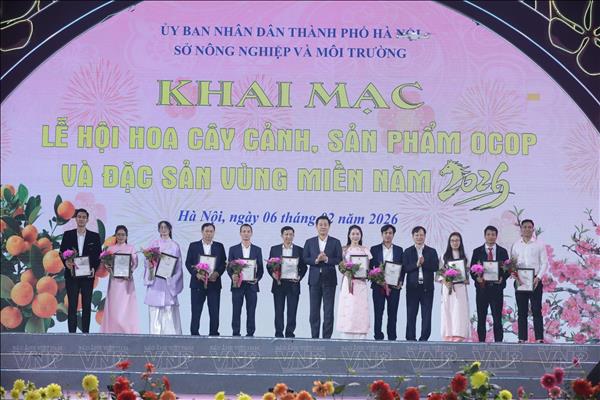 Khai mạc Lễ hội Hoa, cây cảnh, sản phẩm OCOP và đặc sản vùng miền năm 2026 