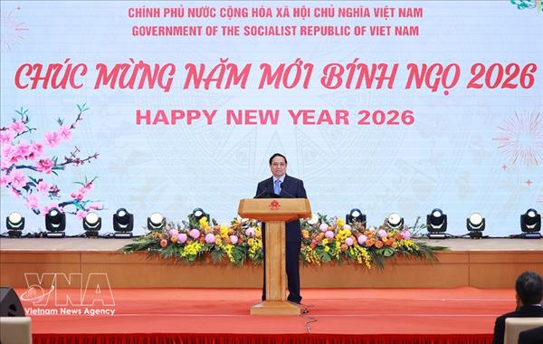 越南政府总理范明政及夫人主持外交使团丙午年春节招待会