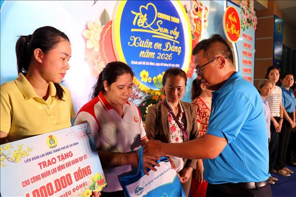  Liên đoàn Lao động Thành phố Hồ Chí Minh: Gặp mặt và thăm hỏi, tặng quà nhân dịp Tết Nguyên đán
