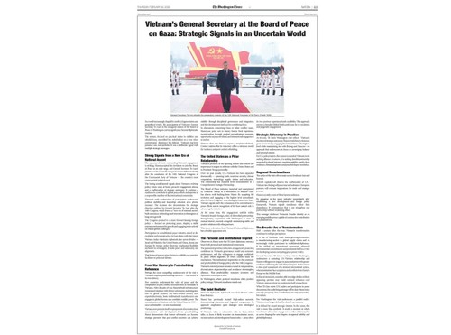 世界の平和と安定へのベトナムの主体的な貢献 米メディアが高く評価