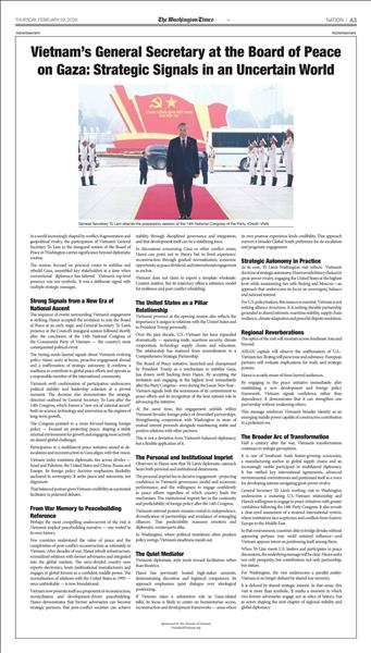 Truyền thông Hoa Kỳ đánh giá cao việc Việt Nam chủ động đóng góp cho hòa bình và ổn định toàn cầu