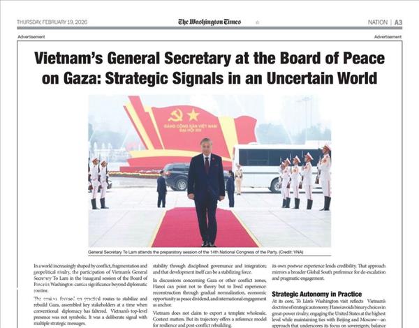 La presse américaine salue les contributions du Vietnam en faveur de la paix mondiale