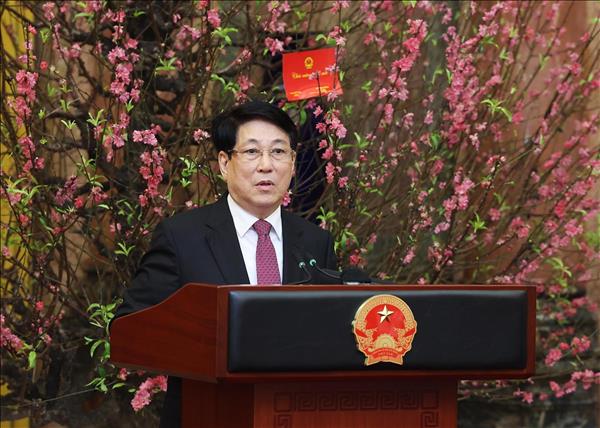 Chủ tịch nước Lương Cường gặp mặt đầu Xuân với cán bộ Văn phòng Chủ tịch nước