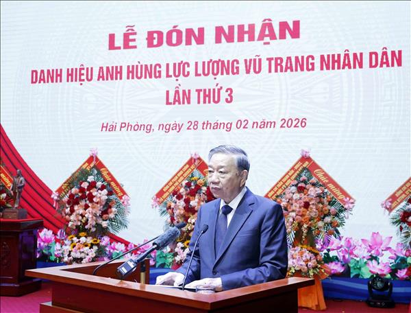Phát biểu của Tổng Bí thư Tô Lâm tại Lễ đón nhận Danh hiệu Anh hùng Lực lượng vũ trang nhân dân của Quân chủng Hải quân