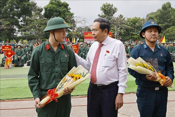 Chủ tịch Quốc hội Trần Thanh Mẫn dự Lễ giao nhận quân năm 2026 tại Thành phố Hồ Chí Minh