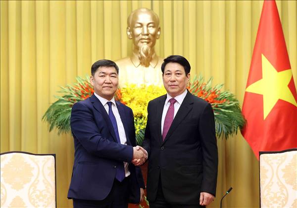 Le président Luong Cuong reçoit le président de la Cour suprême de Mongolie