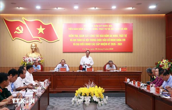 Phó Chủ tịch Quốc hội Trần Quang Phương: Đảm bảo tuyệt đối an ninh trật tự và an toàn xã hội trong kỳ bầu cử sắp tới