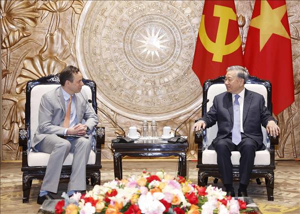 Tổng Bí thư Tô Lâm tiếp Chủ tịch kiêm Tổng Giám đốc điều hành Tập đoàn GE Vernova (Hoa Kỳ)