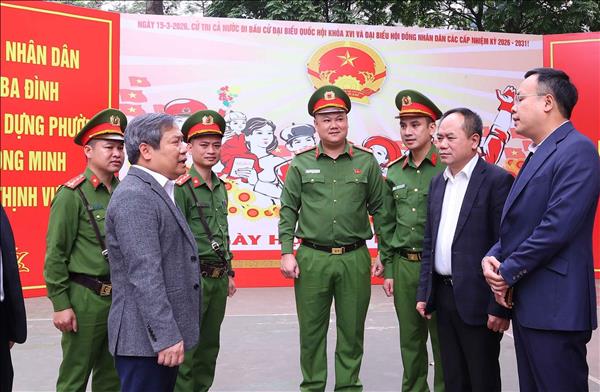Hà Nội tập huấn xử lý tình huống phát sinh, bảo đảm an ninh tại các điểm bỏ phiếu