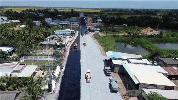 Đồng Tháp tăng tốc hoàn thiện đường tỉnh 864 trước 30/4