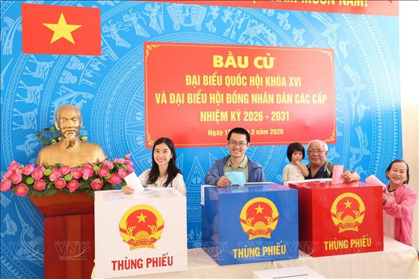 Không khí bầu cử rộn ràng khắp Thành phố Hồ Chí Minh