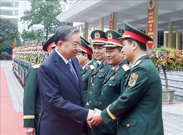Tổng Bí thư Tô Lâm: Học viện Kỹ thuật quân sự phát huy mạnh mẽ tinh thần Đoàn kết, bản lĩnh đổi mới, sáng tạo trí tuệ, phát triển